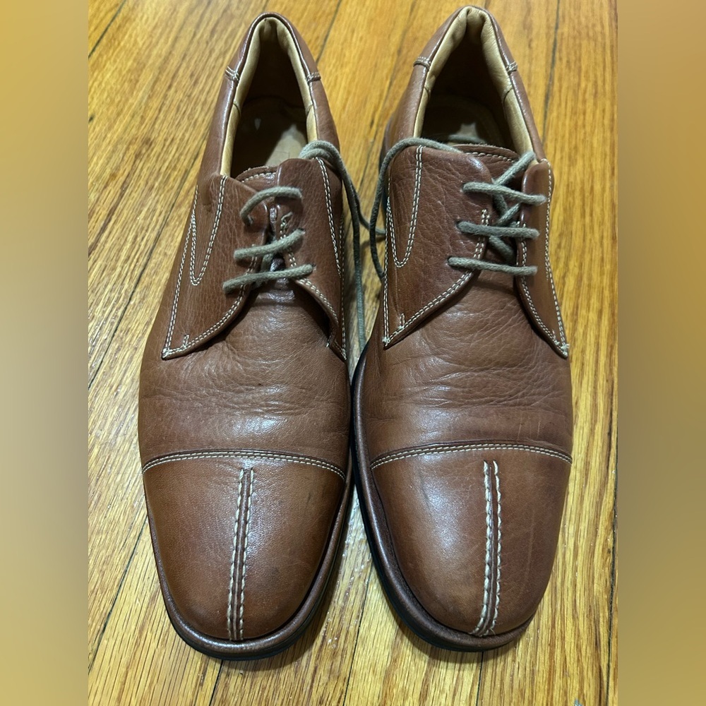 Sandro‎ Moscoloni Brazilian  Brown Leather Split Toe Lace Up Oxfords 10D